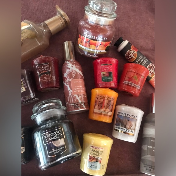 11 pc lot bundle seasonal room sprays candles decor autumn fall bbw Yankee - Picture 4 of 5